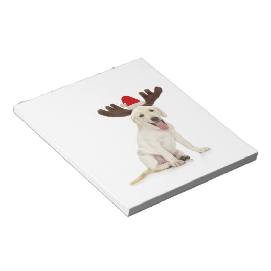 実験用の子犬の着用〔雄ジカの〕枝角 ノートパッド (アングル)