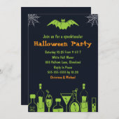 実験用スポオクタキュラーハロウィーン招待状 招待状 (正面/裏面)