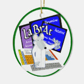 実験用ラットサイエンティスト実験周期表 セラミックオーナメント (左)