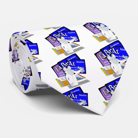 実験用ラットサイエンティスト実験周期表 ネクタイ (ロール)