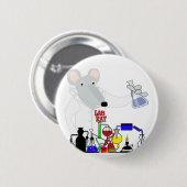 実験用ラット化学 缶バッジ (正面&裏面)