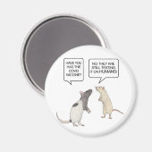 実験用ラットCovidワクチおもしろいン マグネット (正面/裏面)