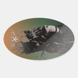 実験 楕円形シール