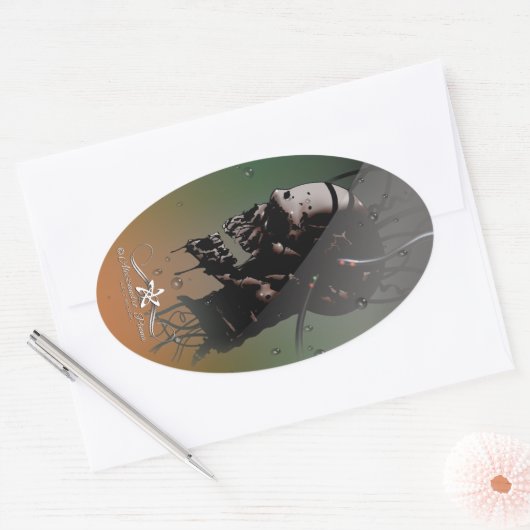 実験 楕円形シール (封筒)