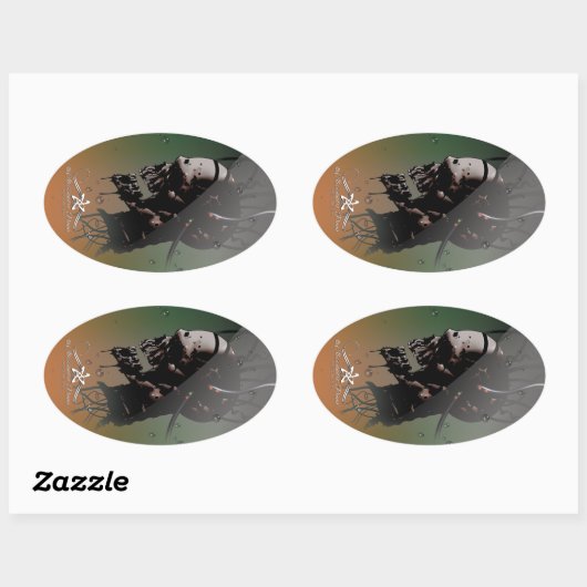 実験 楕円形シール (シート)