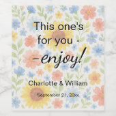 客はヒマワリのフローラを好結婚む ワインラベル (シングルラベル)