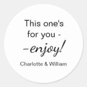 客は白黒結婚を好む ラウンドシール (正面)