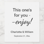 客は白黒結婚を好む ワインラベル (シングルラベル)