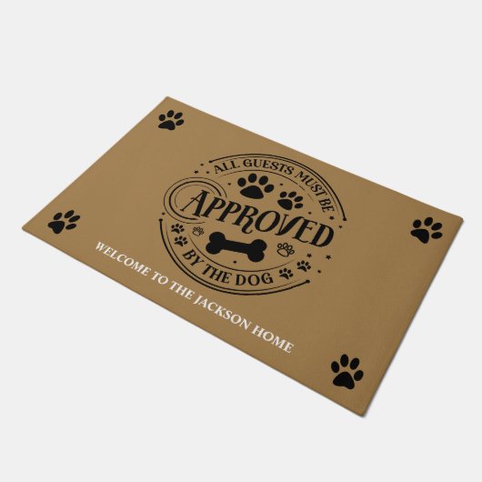 客は皆犬の許可を得なければならない ドアマット (アングル)