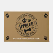 客は皆犬の許可を得なければならない ドアマット (正面)