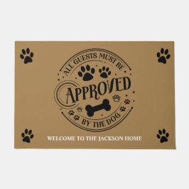 客は皆犬の許可を得なければならない ドアマット