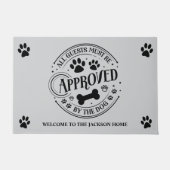 客は皆犬の許可を得なければならない ドアマット (正面)