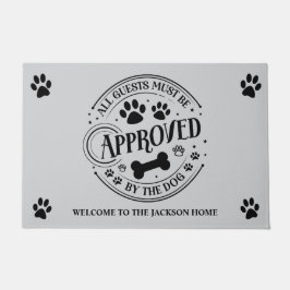 客は皆犬の許可を得なければならない ドアマット