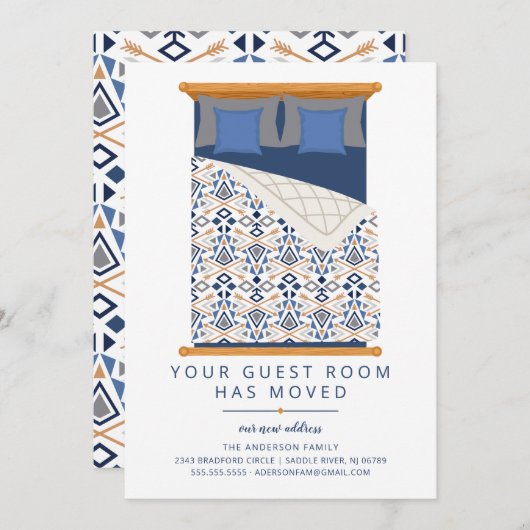 客室が引越しのお知らせ 招待状 (正面/裏面)