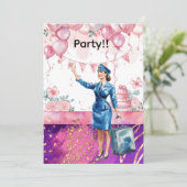 客室乗務員の誕生日パーティー 招待状 (スタンド正面)