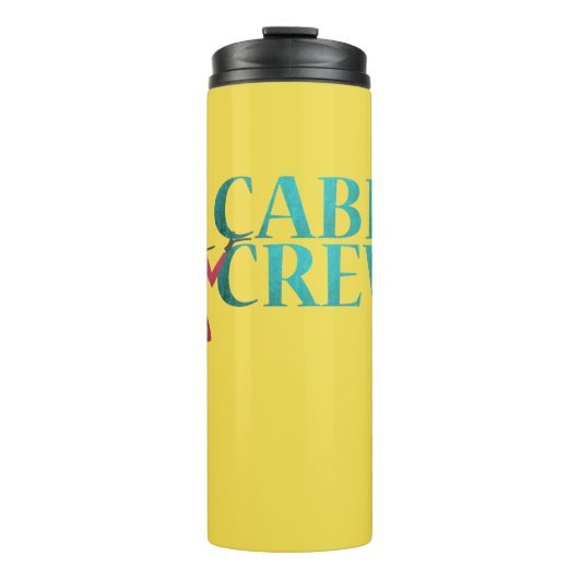 客室乗務員付き添い人付き飛行タイポグラフィ タンブラー (正面)