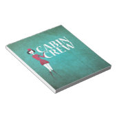 客室乗務員付き添い人付き飛行タイポグラフィ ノートパッド (アングル)