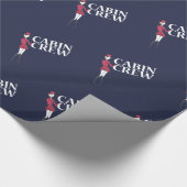 客室乗務員付き添い人付き飛行タイポグラフィ ラッピングペーパー (角)