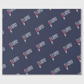 客室乗務員付き添い人付き飛行タイポグラフィ ラッピングペーパー (フラット)