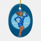 客室乗務員 セラミックオーナメント (正面)