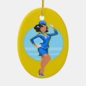 客室乗務員 セラミックオーナメント (正面)