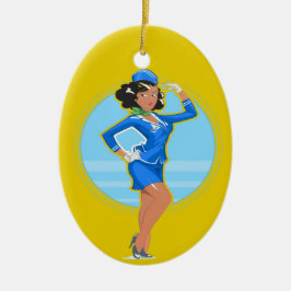 客室乗務員 セラミックオーナメント