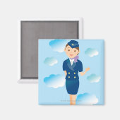 客室乗務員 マグネット (正面/裏面)