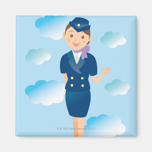 客室乗務員 マグネット (正面)