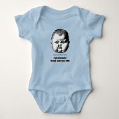 客室乗務員?私のパパは飲み物を飲むことができる ベビーボディスーツ (正面)