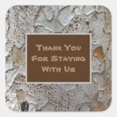 客室宿泊のお礼 スクエアシール (正面)