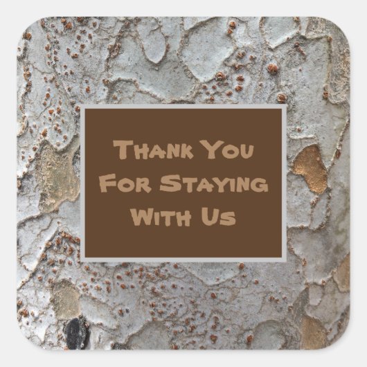 客室宿泊のお礼 スクエアシール (正面)