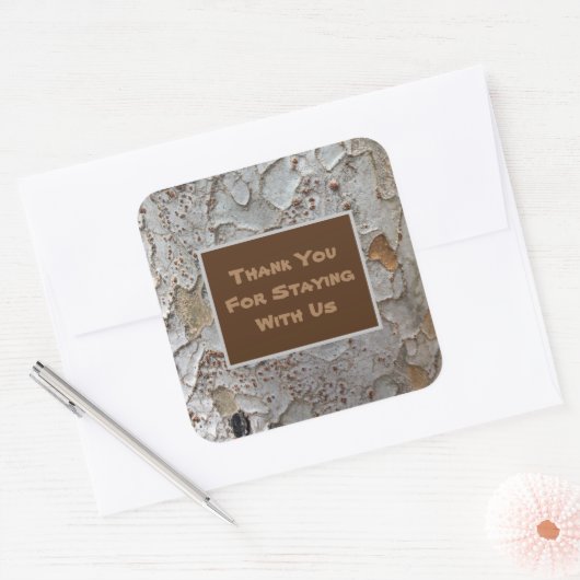 客室宿泊のお礼 スクエアシール (封筒)