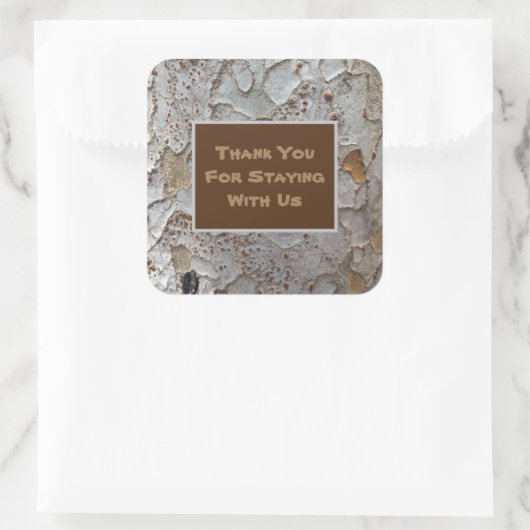 客室宿泊のお礼 スクエアシール (バッグ)