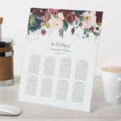 客席グラフネイビーブルーとブルゴーニュのフローラ 台座サイン (インサイチュ)