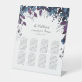 客席グラフポインセチアフローラムーディブルー 台座サイン (正面)