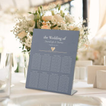 客席チャートミニマルモダンリストネイビーブルー