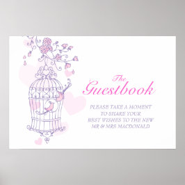 客書記結婚号ラブバーズピンク ポスター