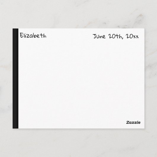 客用の卒業式パーティアドバイスカード ポストカード (裏面)