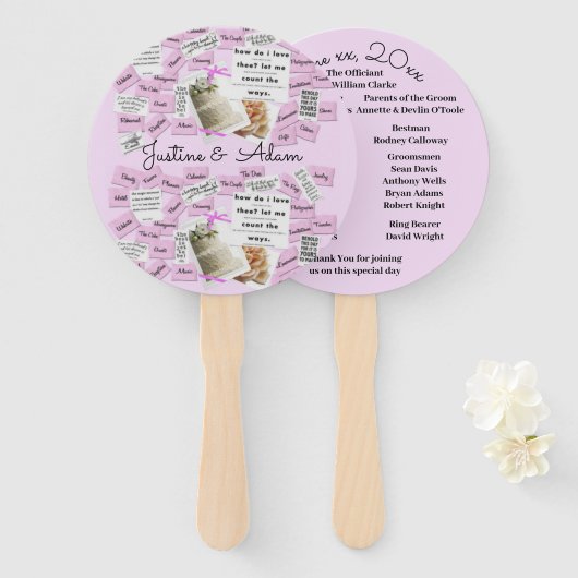 客結婚にファンを呼ぶ ハンドファン (正面&裏面)