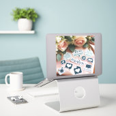 客結婚客を励ますためのハッシュタグシール シール (デスク上のノートパソコン)