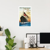 客船イングランドヴィンテージ旅行 ポスター (ホームオフィス)