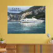 客船カプリイタリアの風光明媚な景色 キャンバスプリント (インサイチュ (リビング))