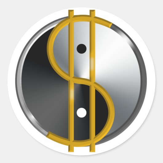 客観主義イン/ヤンステッカー ラウンドシール (正面)