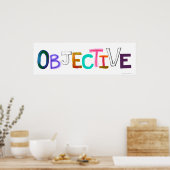 客観的な言葉アート合理的な公正な法的な公平 ポスター (キッチン)