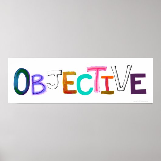 客観的な言葉アート合理的な公正な法的な公平 ポスター (正面)