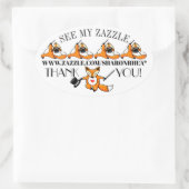 宣伝用ステッカーにする 楕円形シール (バッグ)