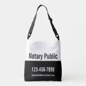 宣伝用白黒の公証人テンプレート クロスボディバッグ (裏面)