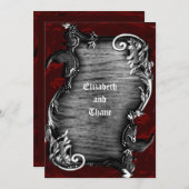 宣布ゴシック様式ヴァンパイア招待状 招待状 (正面/裏面)