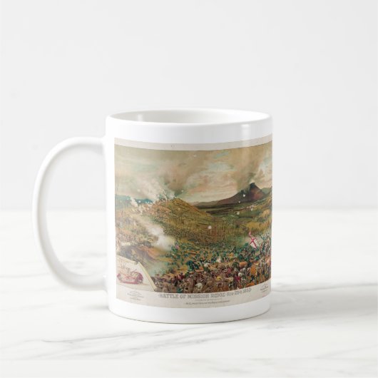 宣教師のリッジアメリカ南北戦争の戦い コーヒーマグカップ (左)