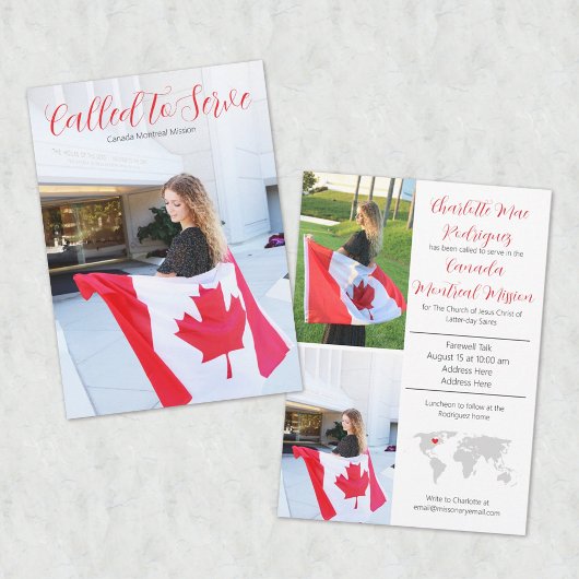 宣教師の発表を求められる 招待状